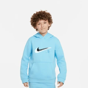 Sportswear Big Kids' (Boys') Fleece Pullover Graphic Hoodie, markiNike, T-Shirty i Topy, w kolorze niebieski, rozmiar: