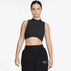 Sportswear Chill Knit Rib Crop Tanktop, marki NIKEApparel, w kolorze Czarny, rozmiar