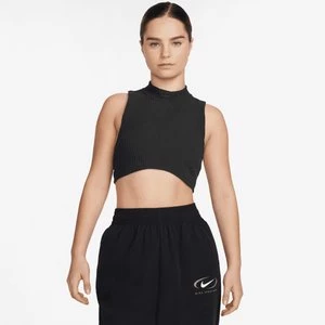 Sportswear Chill Knit Rib Crop Tanktop, markiNike, Topy, w kolorze czarny, rozmiar: