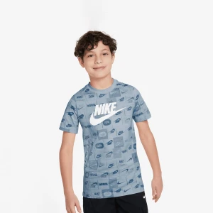 Nike Sportswear Club All Over Print T-Shirt High Brand Read uniseks T-Shirts niebieski rozmiar Odzież