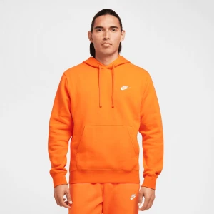 Jordan Sportswear Club Fleece Hoodie mężczyźni Bluzy pomarańczowy rozmiar Odzież