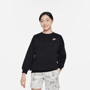 Nike Sportswear Club Fleece Oversized Crew uniseks T-Shirty i Topy czarny rozmiar Odzież