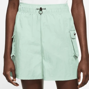 Nike Sportswear Essential Damen-Webshorts mit hohem Bund kobiety Szorty sportowe zielony rozmiar Odzież