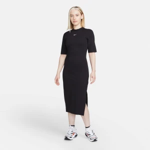 Zdjęcie produktu Nike Sportswear Essential Midi Dress kobiety Sukienki i spódnice czarny rozmiar Odzież
