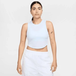 Nike Sportswear Essential Rib Crop Tank Top kobiety Topy niebieski rozmiar Odzież