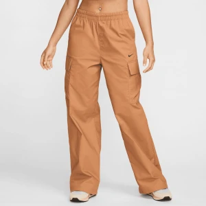 Nike Sportswear Essential Woven Mid-Rise Standard Cargo Pants kobiety Bojówki brązowy rozmiar Odzież