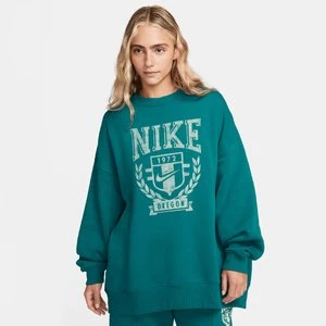 Sportswear Fleece Oversize Crew Varsity, markiNike, Bluzy, w kolorze turkusowy, rozmiar: