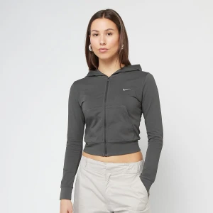 Nike Sportswear Full-Zip Hooded Long-Sleeve Top kobiety Bluzy szary rozmiar Odzież