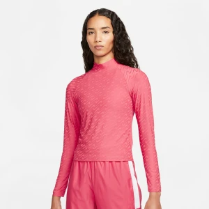 Sportswear Icon Clash Mock Long-Sleeve Top, markiNike, Odzież, w kolorze różowy, rozmiar: