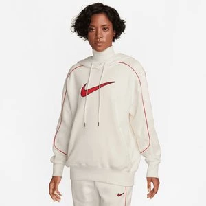 Sportswear Oversized Fleece Pullover Swoosh, markiNike, Bluzy, w kolorze beż, rozmiar: