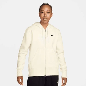 Nike Sportswear Phoenix Fleece Full-Zip Hoodie kobiety Bluzy beż rozmiar Odzież
