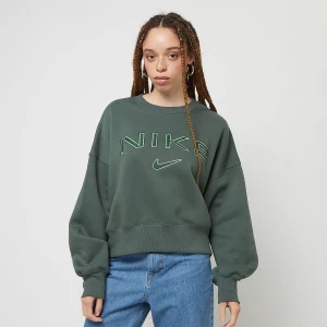 Nike Sportswear Phoenix Fleece Logo Crew kobiety Bluzy zielony rozmiar Odzież