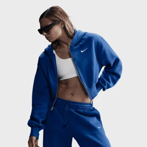 Zdjęcie produktu Nike Sportswear Phoenix Fleece Loose Crop Full-Zip Hoodie kobiety Bluzy niebieski rozmiar Odzież