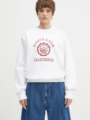 Sporty & Rich bluza bawełniana California Emblem Crewneck damska kolor biały z nadrukiem ST071606508WH01