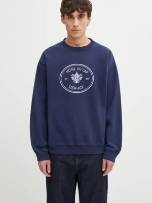 Sporty & Rich bluza bawełniana Eden Crest Embroidered kolor granatowy ST07160621BL106