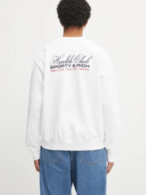 Sporty & Rich bluza bawełniana Made In Usa kolor biały z nadrukiem ST071602015WH01