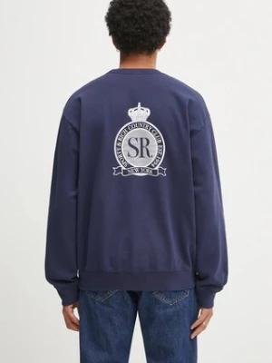 Sporty & Rich bluza bawełniana Royal Club kolor granatowy wzorzysta ST071620219BL106