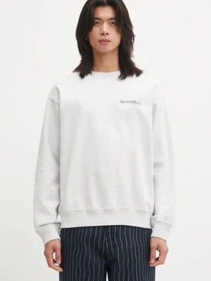 Sporty & Rich bluza bawełniana Run Club męska kolor szary z nadrukiem ST07162175GY03