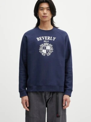 Sporty & Rich bluza Bh Crest Soft kolor granatowy z nadrukiem ST082626256BL106