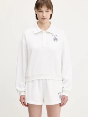 Sporty & Rich bluza Bh Crest Soft Polo damskie kolor biały z nadrukiem ST086626256WH01