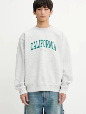 Sporty & Rich bluza California kolor szary z nadrukiem ST071622501GY03