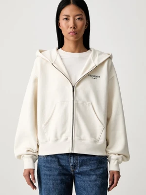 Sporty & Rich bluza rozpinana z kapturem bawełniana damska