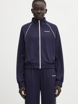 Sporty & Rich bluza Serif Logo Retro Track damska kolor granatowy z aplikacją JA06664300BL107