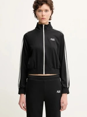 Sporty & Rich bluza Sr Runner Elio Track damska kolor czarny z aplikacją JA059622139BA01