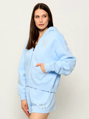 Sporty&Rich Bluza Yankees Krystal | Relaxed fit Sporty & Rich błękitny