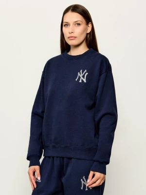 Sporty&Rich Bluza Yankees Krystal | Relaxed fit Sporty & Rich granatowy