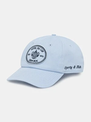 Sporty & Rich czapka z daszkiem bawełniana Eden Crest kolor niebieski AC04060621BL90