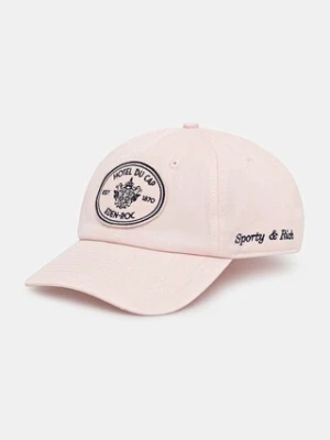 Sporty & Rich czapka z daszkiem bawełniana Eden Crest kolor różowy AC04060621P140