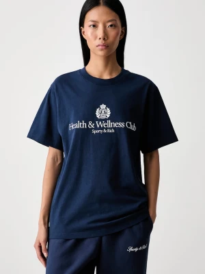 Sporty & Rich H&W Crest T-shirt bawełniany