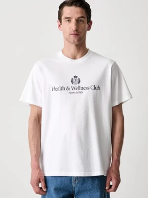 Sporty & Rich H&W Crest T-shirt bawełniany męski
