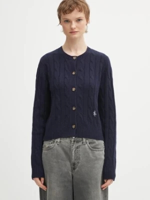 Sporty & Rich kardigan wełniany SRC Cableknit Cashmere