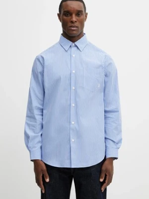 Sporty & Rich koszula bawełniana SRC Oversized męska kolor niebieski relaxed z kołnierzykiem klasycznym SI03565302ST02