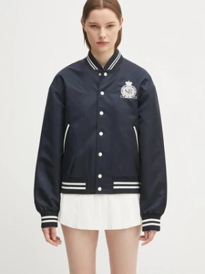 Sporty & Rich kurtka bomber Royal Club Nylon Varsity kolor granatowy przejściowa OW030620219BL106