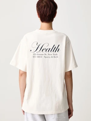 Sporty & Rich NY Health T-shirt bawełniany