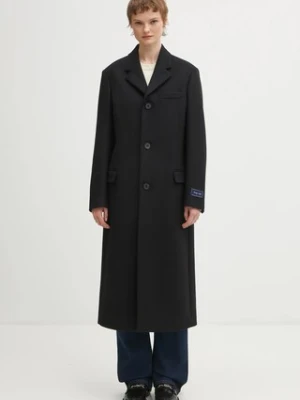 Sporty & Rich płaszcz z dodatkiem wełny Signature Logo Structured Wool