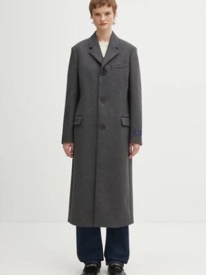 Sporty & Rich płaszcz z dodatkiem wełny Signature Logo Structured Wool