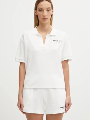 Sporty & Rich polo bawełniane Eden Script Terry damski kolor biały TO00160673WH01