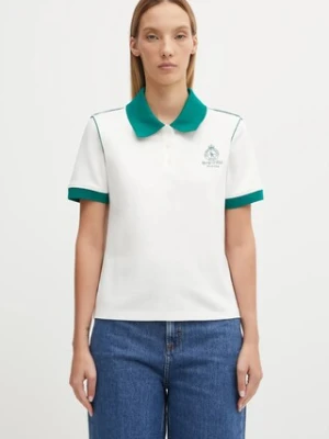 Sporty & Rich polo Crown 70S Pique damski kolor biały TO057621304WH27