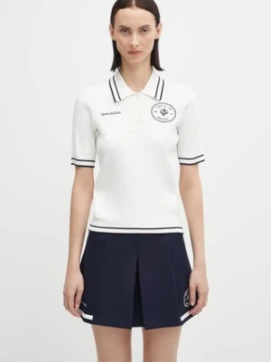 Sporty & Rich polo Eden Crest Cable Knit damski kolor biały TO06860666WH50