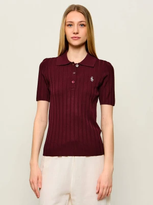 Sporty&Rich Polo | Slim Fit Sporty & Rich bordowy