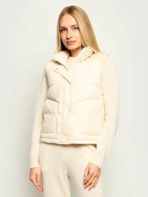 Sporty&Rich Puchowy bezrękawnik Devano | Regular Fit Sporty & Rich kremowy