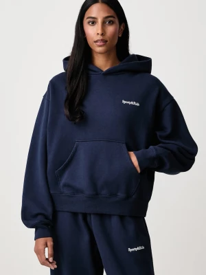 Sporty & Rich Serif Logo bluza z kapturem bawełniana damska