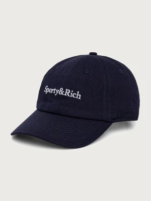 Sporty & Rich Serif Logo czapka z daszkiem bawełniana damska