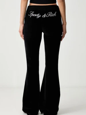 Sporty & Rich Signature Logo Krystal spodnie dresowe bawełniane damskie