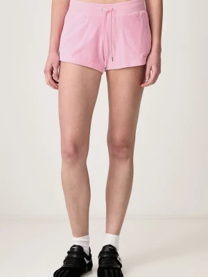 Sporty & Rich Signature Logo Krystal szorty dresowe welurowe damskie
