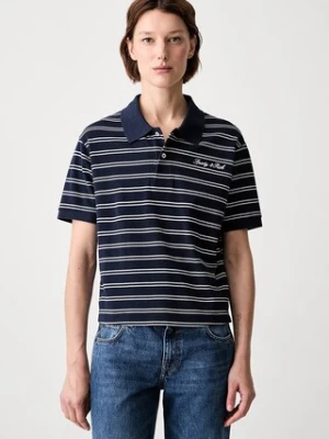 Sporty & Rich Signature Logo polo bawełniane damskie